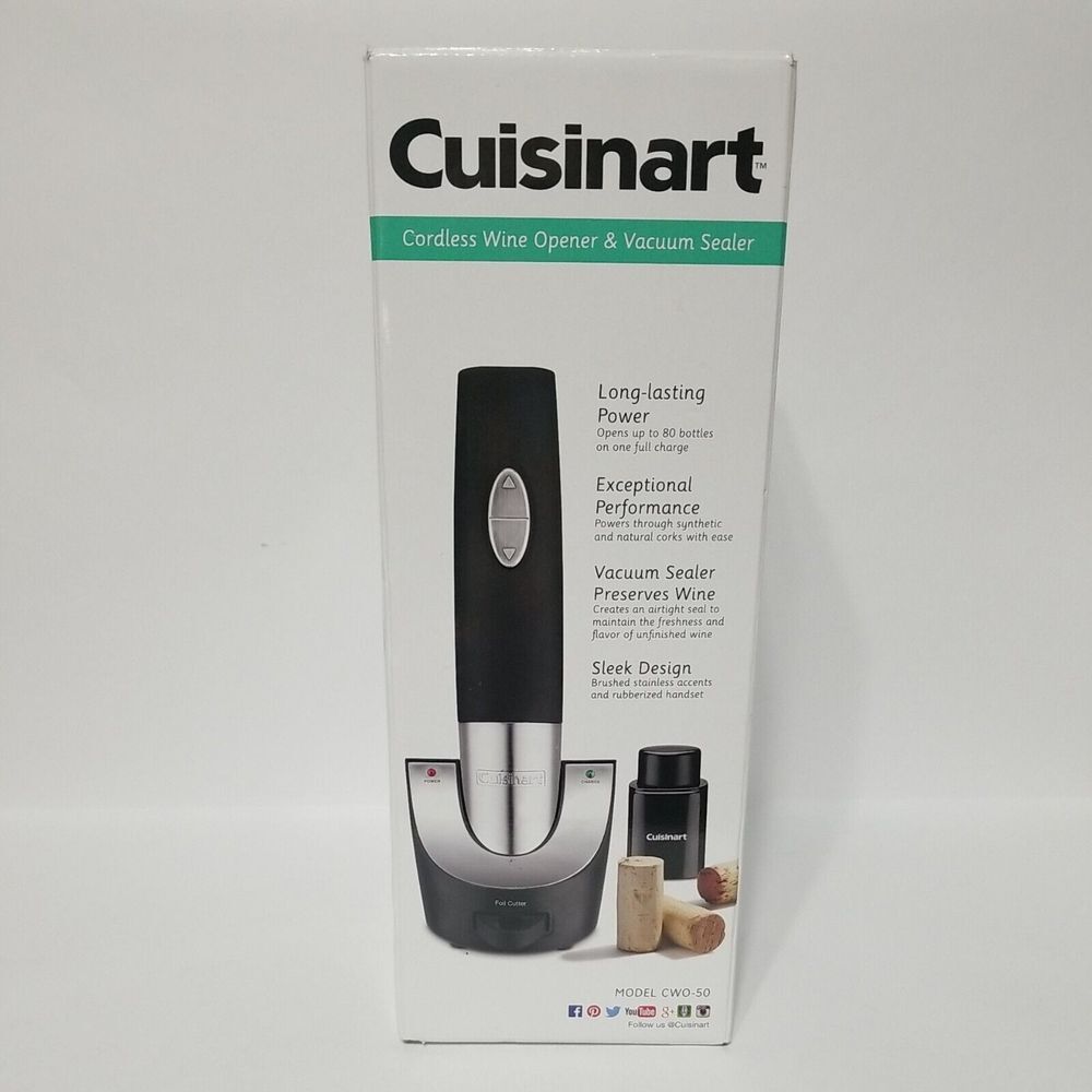 Cuisinart Cordless Wine Opener‎ & Vacuum Sealer CWO50